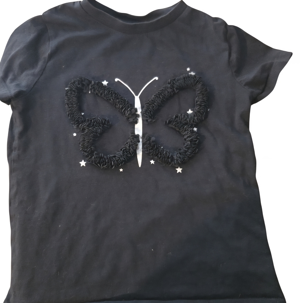 4/$15 Black Butterfly Kids T-Shirt Boho Hippie Baby Wear Chic Boutique